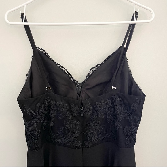 Azazie Sonya Flowy V-Neck Lace Dress | Black Bridesmaid Dress | Prom | F… - Picture 8 of 15